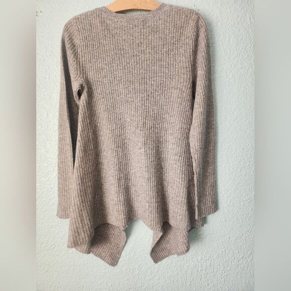 ANTONIO MELANI Oatmeal Tan Beige Ribbed Sweater - Picture 4 of 8